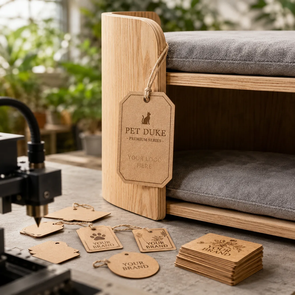 Premium Double-Layer Wooden Cat Sofa OEM wooden product